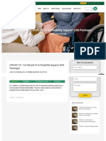 Certificate IV in Disability Support Certificate 4 in Disability Online