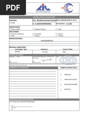Material Submittal -FCU