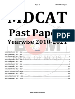 Mdcat Past Papers 2010-2021 172 Pages READY