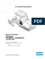 Operation & Maintenance: Paver Finisher Dynapac SD2550C / SD2550CS
