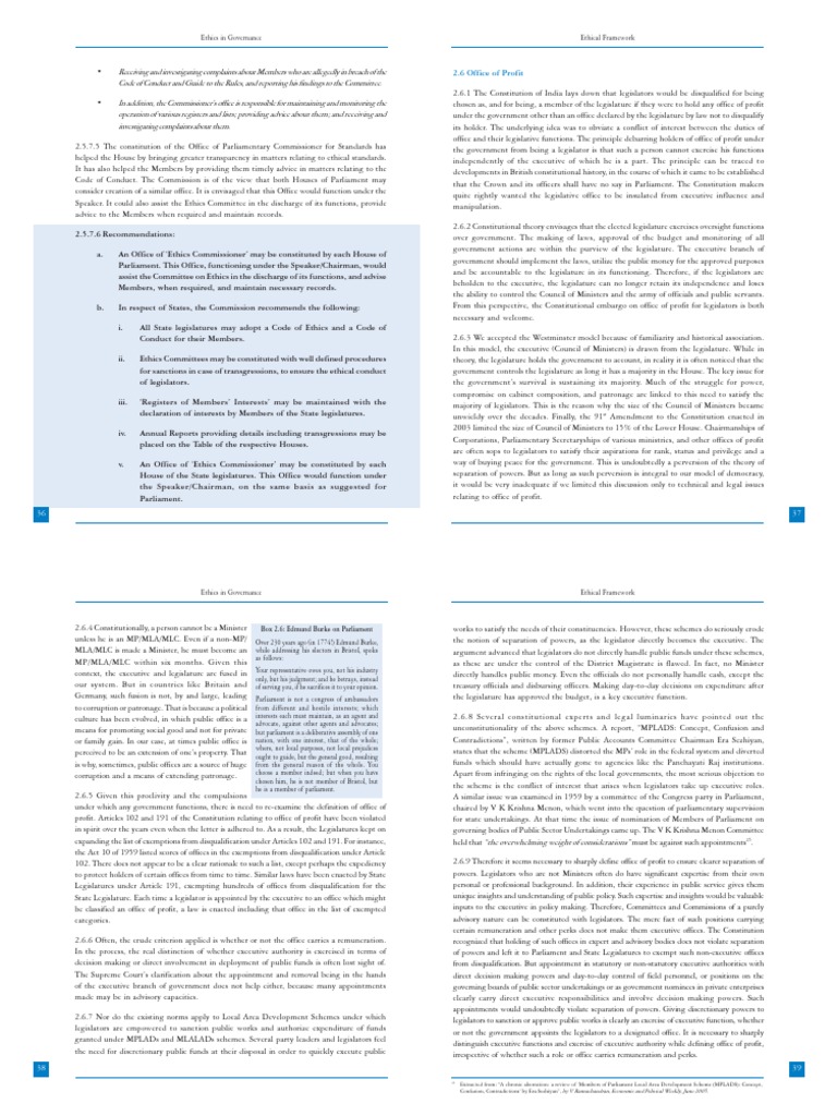 2nd ARC Report IV - Office of Profit | PDF | Cabinet (Government ...