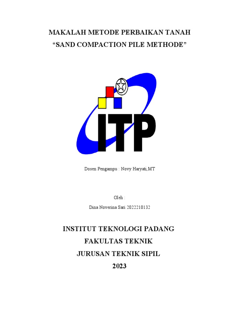 Metode Sand Compaction Pile dalam Perbaikan Tanah | PDF | Seni | Sains ...