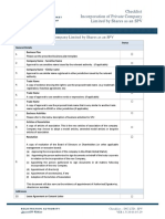 Checklist Inc SPV LTD VER1.3