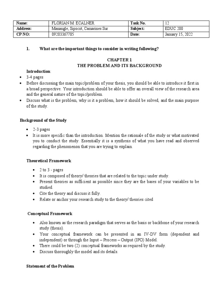 Thesis Writing Guide: Key Components | PDF | Hypothesis | Sampling ...