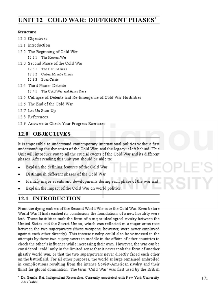 Cold War Phases: Key Events Explained | PDF | Cold War | Soviet Union