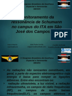 Monitoramento Da Ressonancia de Schumann No Campus Do ITA em Sao Jose Dos Campos SP