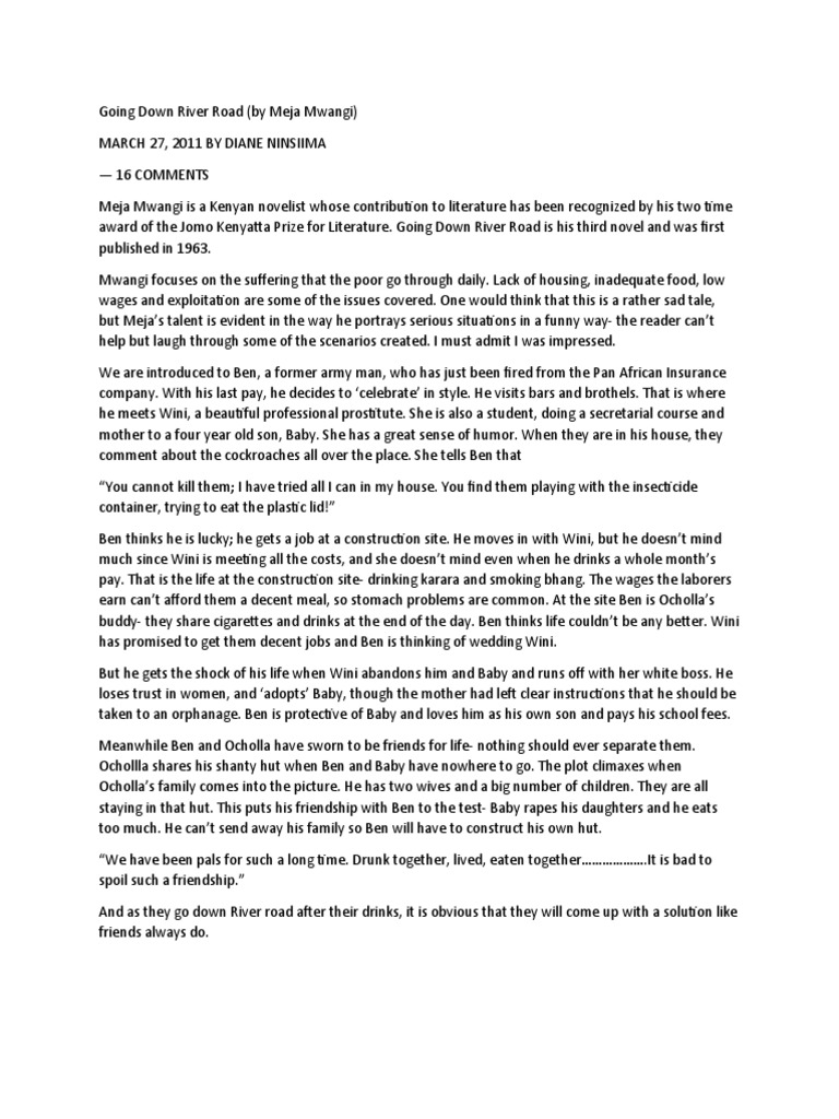 Going Down River Road PDF Kenya