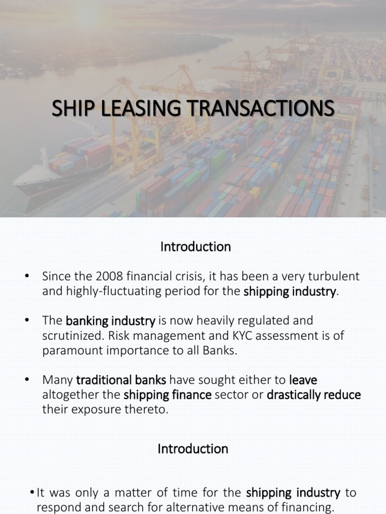 Ship Leasing Transactions Explained | PDF | Lease | Loans