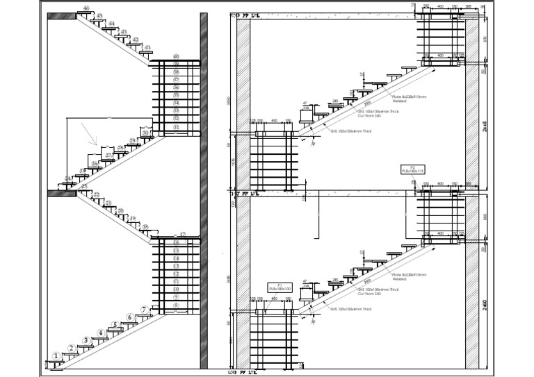 Stair - Revised Floor | PDF | Steel | Mechanical Engineering