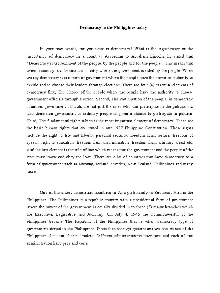 Democracy In The Philippines Today Download Free Pdf Pandemic