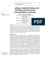 Designing, Implementing and Updating Performance