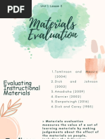 Materials Evaluation