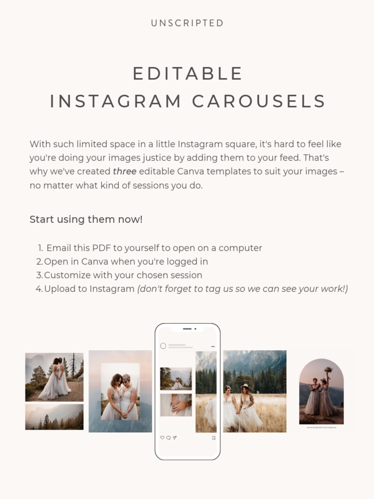 Editable Instagram Carousel Templates | PDF | Career & Growth