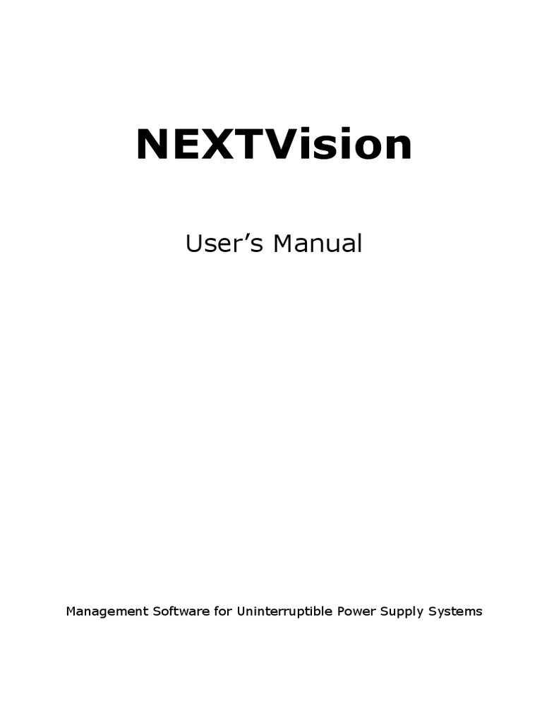 NEXTVision UPS Management Setup Guide | PDF | Installation (Computer ...