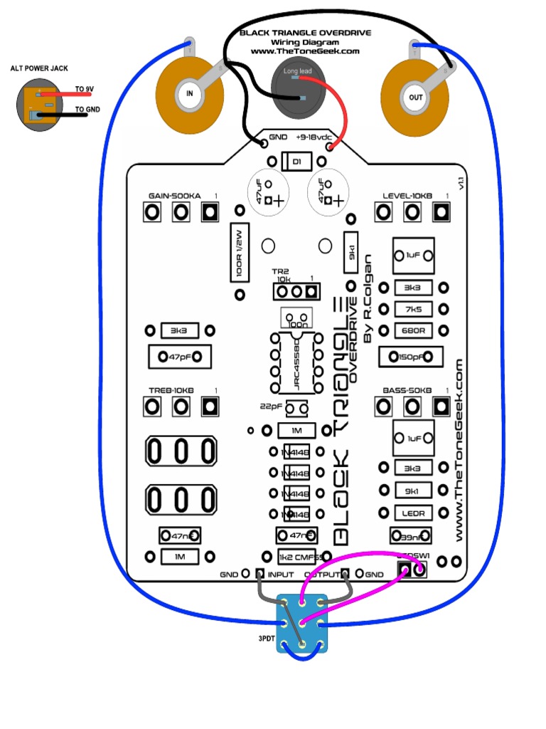 BLACK - TRIANGLE - OVERDRIVE Wiring Diagram | PDF