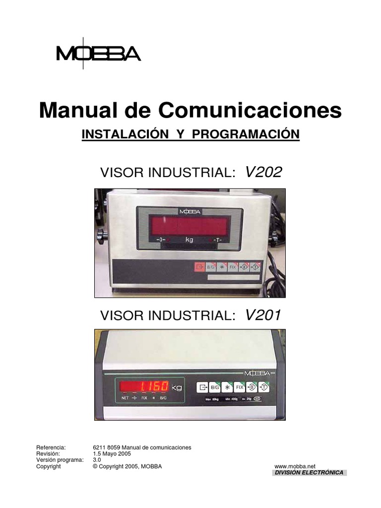 Manual Comunicaciones V-201 y V-202 | PDF | Impresora (Computación) | Ascii