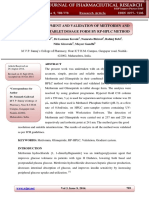 Method Devlopment and Validation of Metformn and Glimepiride in Tablet Dosage Form by RP-HPLC Method