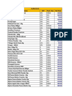 Product-Wise Price List