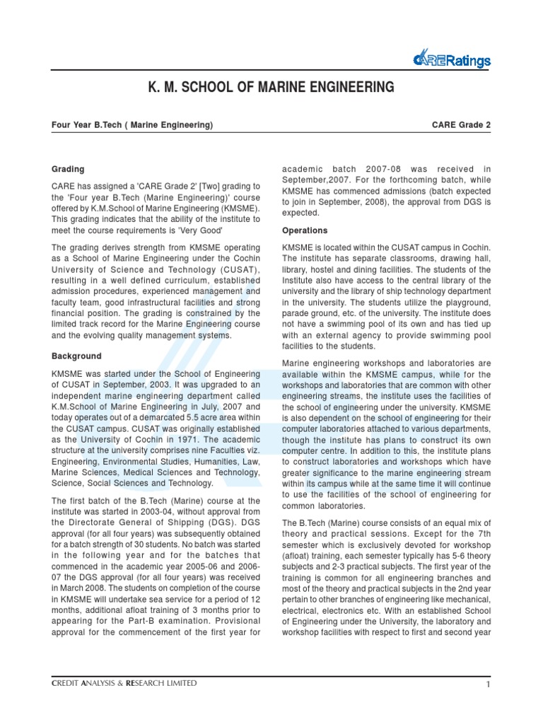 KM School of Mrine Engineering | PDF | Further Education | Curriculum