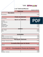 Lista de Telefones Secretaria de Saúde - Atualizada em 15 03 2018