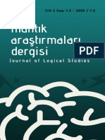 Mantık Araştırmaları Dergisi - Cilt 2 Sayı 1 - 2