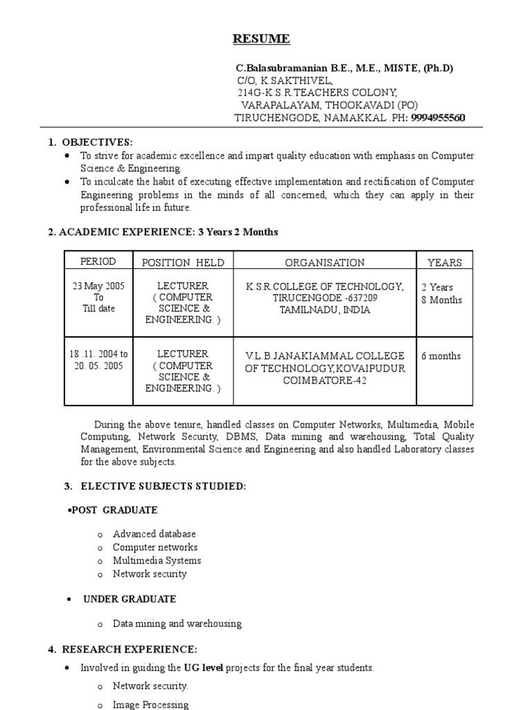 Teacher Resume Format in Tamil Nadu | PDF | Tamil Nadu | Databases