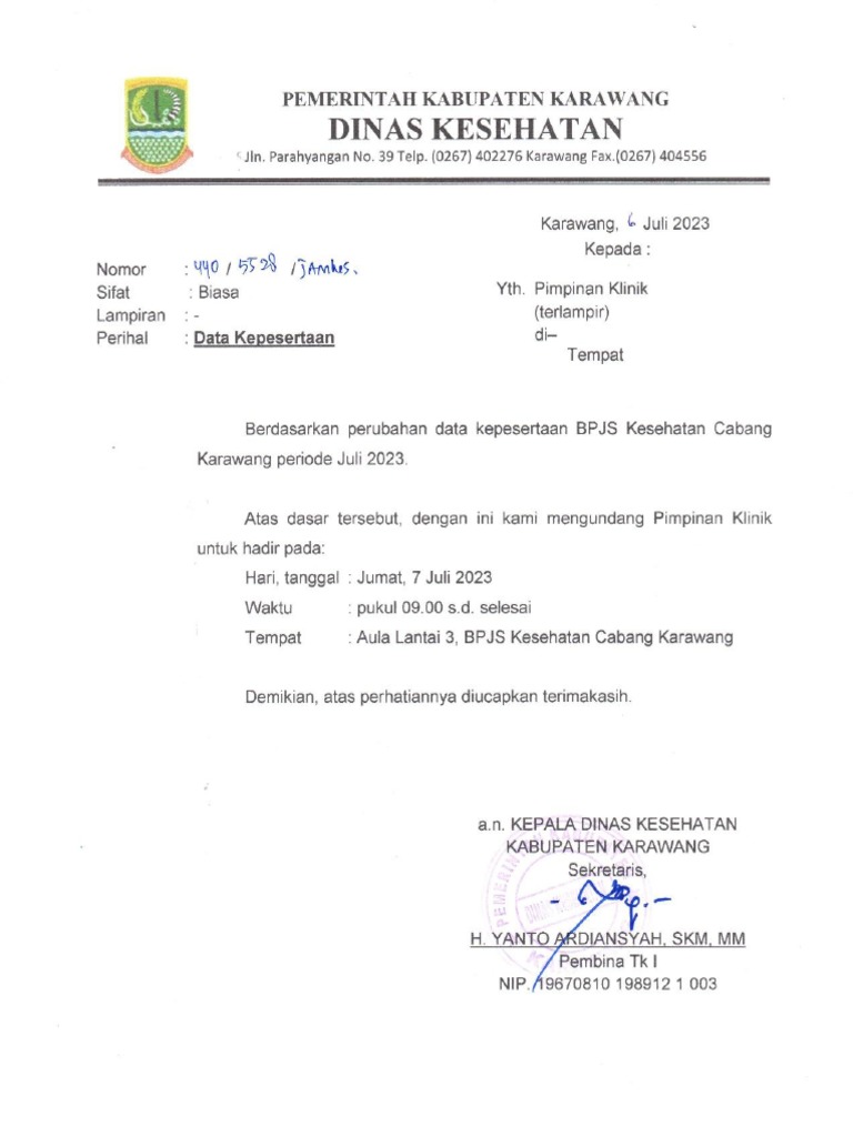 Undangan Klinik | PDF