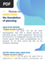 OBJECTIVES- THE FOUNDATION OF PLANNING