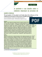 04d - A Percepção Do Paciente e Sua Família Sobre A Influência Do Ambiente Relacional No Processo de Saúde e Doença