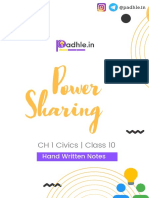 Power Sharing Notes With PYQ