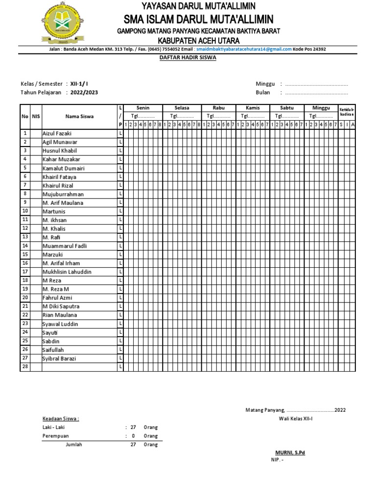 Absen Siswa | PDF