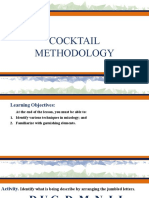 Cocktail Methodology