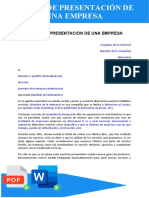 Carta de Presentacion de Una Empresa