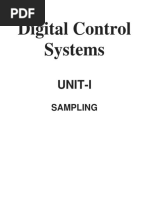 Digital Control Systems Unit I