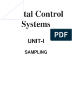 Digital Control Systems Unit I