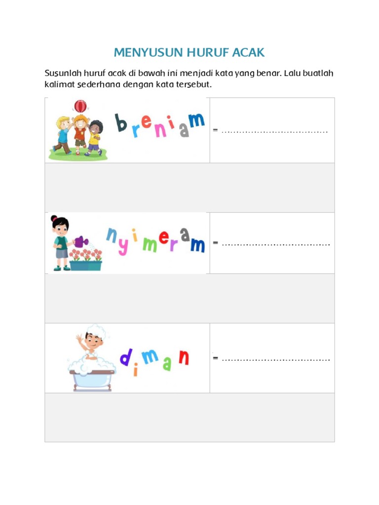Menyusun Huruf Acak Pdf