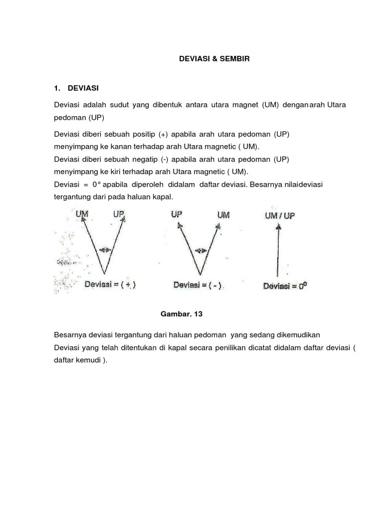 Deviasi dan Sembir dalam Pelayaran | PDF