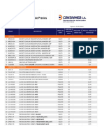 Incolma - Lista de Precios