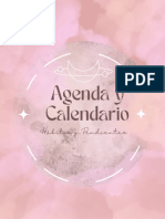 Agenda Personal Diaria y Mensual Astrología Aesthetic Rosa Pastel