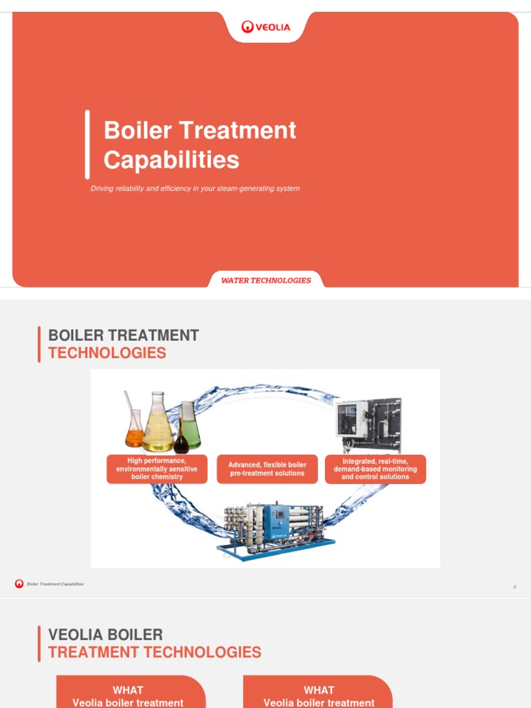 Veolia Boiler Treatment Solutions | PDF | Boiler | Oil Refinery
