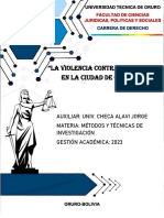 Tesina - Violencia Contra La Mujer en La Ciudad de Oruro (Ejemplar)
