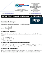 Test TQG - Niveau 1 - No 04