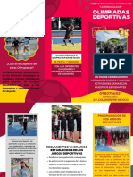 Triptico de Las Olimpiadas Deportivas. N.2