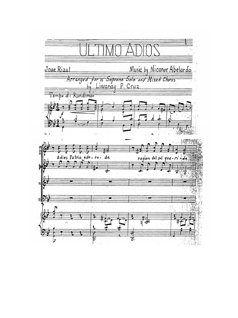 Ultimo Adios Nicanor Abelardo Pdf