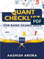 Speeds Maths Checklist