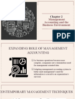 Chapter 2 (ManAcc) Management Accounting and The Business Environment
