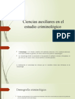 Ciencias Auxiliares en El Estudio Criminologico