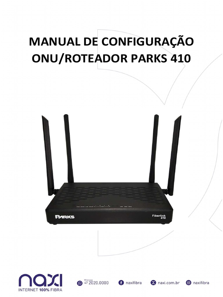 Configuração do Roteador Parks 410 | PDF | Computadores | Tecnologia e ...
