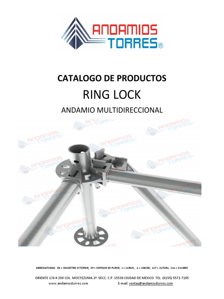 CATALOGO MULTIDIRECCIONAL Andamios Torres | PDF | Andamio | Bienes ...