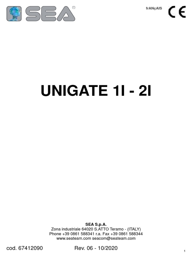 Connecteurs Unigate pour Portails Automatiques | PDF | Ingénierie ...